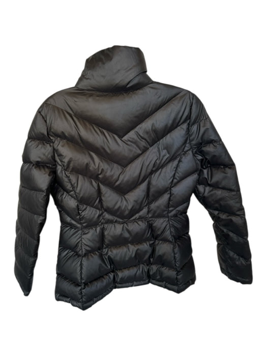 Kenneth Cole Size M Black Polyester Silver Hardware Puffer Full Zip Jacket Black / M