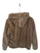 Blank NYC Size S Light Brown Polyester Bomber Fuzzy silver hardware Jacket Light Brown / S