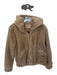 Blank NYC Size S Light Brown Polyester Bomber Fuzzy silver hardware Jacket Light Brown / S