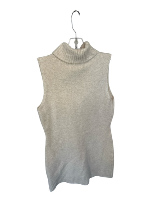 Ellison Size S Beige Polyester Blend Turtle Neck Ribbed Detail Cinched Dress Beige / S