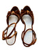 Loeffler Randall Shoe Size 6.5 Burnt Brown Velvet Platform Ankle Strap Heels Burnt Brown / 6.5