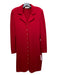 St. John Collection Size 8 Red Wool Blend Button Down Gold Buttons Dress Red / 8