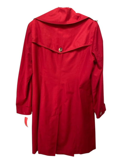 Michael Michael Kors Size S Red Cotton Blend Double Breast Pockets Trench Coat Red / S