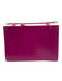 Valentino Night Magenta Pink Leather Snap Closure Inner Pocket Arrow Clutch Bag Magenta Pink / XS