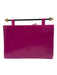 Valentino Night Magenta Pink Leather Snap Closure Inner Pocket Arrow Clutch Bag Magenta Pink / XS