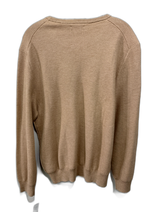 Polo Size L Brown Pima Cotton Solid Crewneck Men's Sweater Brown / L