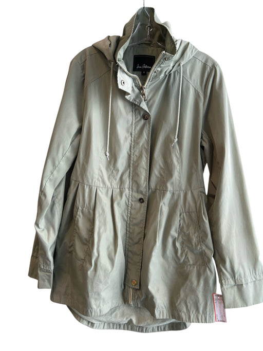 Sam Edelman Size M Green Polyester Long Sleeve Button & Zipper Hooded Jacket Green / M