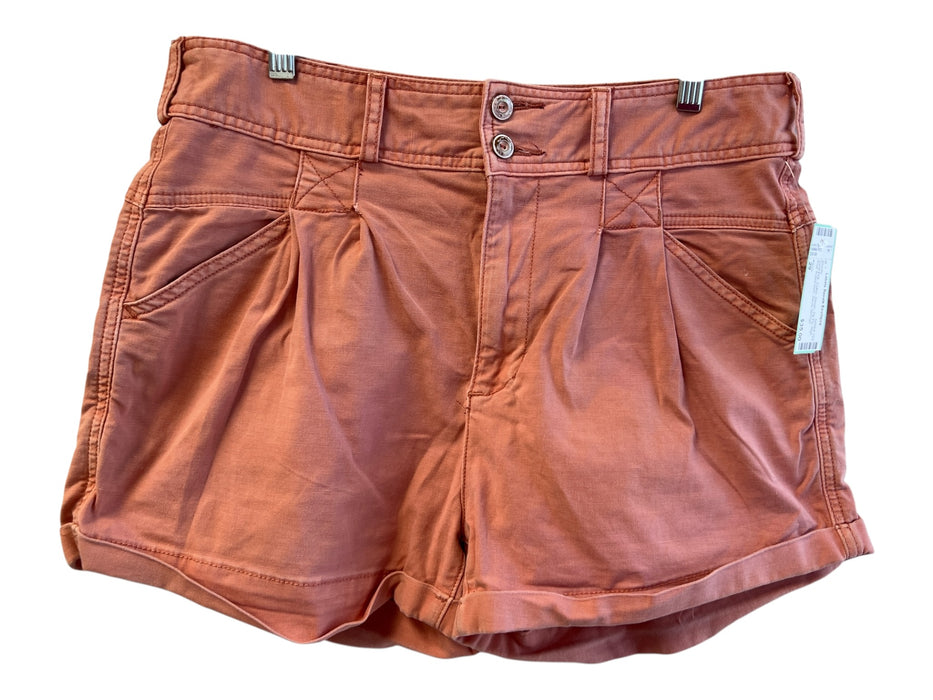 Pilcro Size 29 Coral Pink Cotton Denim Zip Fly High Rise Rolled Hem Shorts Coral Pink / 29
