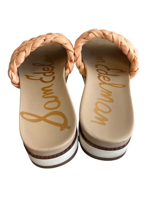 Sam Edelman Shoe Size 9 Peach Leather Woven & Braided Sandal Platform Shoes Peach / 9