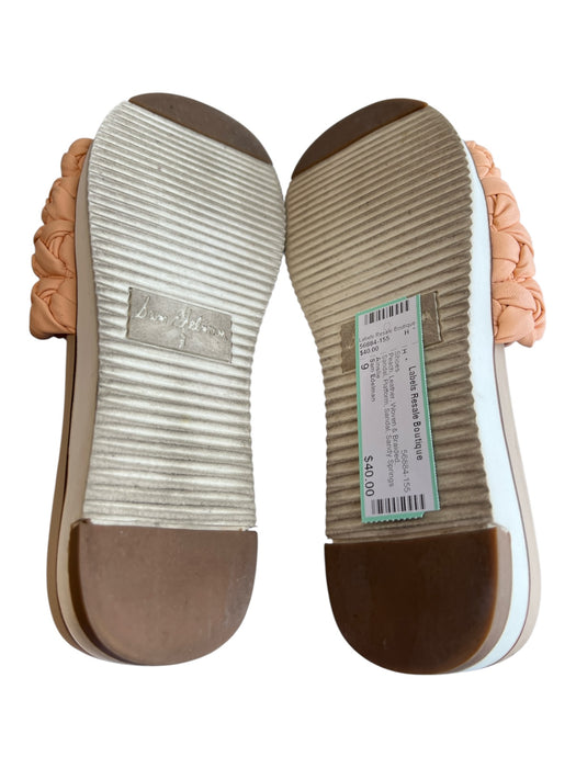 Sam Edelman Shoe Size 9 Peach Leather Woven & Braided Sandal Platform Shoes Peach / 9