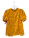 J. Crew Size M Orange Polyester Eyelet Short Sleeve V Neck Cami Inc. Top Orange / M
