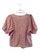 J. Crew Size S Red & Yellow Cotton Floral V Neck Short Sleeve Top Red & Yellow / S