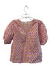 J. Crew Size S Red & Yellow Cotton Floral V Neck Short Sleeve Top Red & Yellow / S
