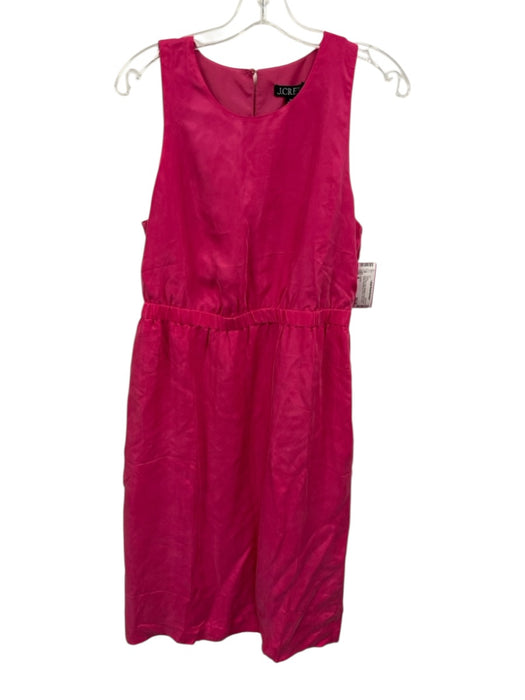 J Crew Size M Magenta Viscose Blend Elastic Waistband U Neck Sleeveless Dress Magenta / M