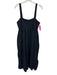 Banana Republic Size M Navy Viscose Blend Shoulder Strap Ribbed Trim Dress Navy / M