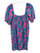 Lily Pulitzer Size 4 Blue, Pink & Purple Cotton Puff Short Sleeve Dress Blue, Pink & Purple / 4