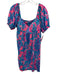Lily Pulitzer Size 4 Blue, Pink & Purple Cotton Puff Short Sleeve Dress Blue, Pink & Purple / 4