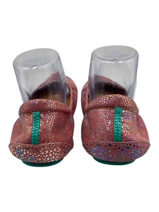 Tieks Shoe Size 10 Pink & Aqua Irridescent spots Faux Leather Slip On Shoes Pink & Aqua / 10