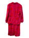 Kate Spade x Target Size M Pink & Red Linen & Rayon Blazer Long Sleeve Pant Set Pink & Red / M