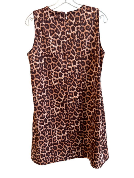 Sedge Size M Leopard Print Polyester Sleeveless Round Neck Pockets Dress Leopard Print / M