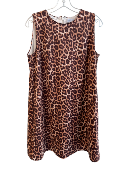 Sedge Size M Leopard Print Polyester Sleeveless Round Neck Pockets Dress Leopard Print / M