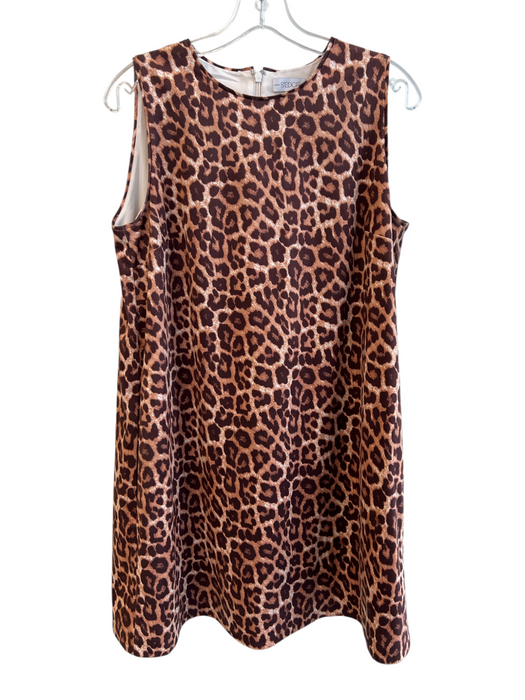 Sedge Size M Leopard Print Polyester Sleeveless Round Neck Pockets Dress Leopard Print / M