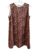 Sedge Size M Leopard Print Polyester Sleeveless Round Neck Pockets Dress Leopard Print / M