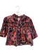 Maeve Size M Pink Multi Cotton Button Up Cropped Short Balloon Sleeve Floral Top Pink Multi / M