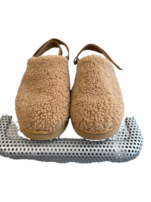 Ugg Shoe Size est 9 Brown Sherpa Slingbacks Round Closed Toe Open Back Shoes Brown / est 9