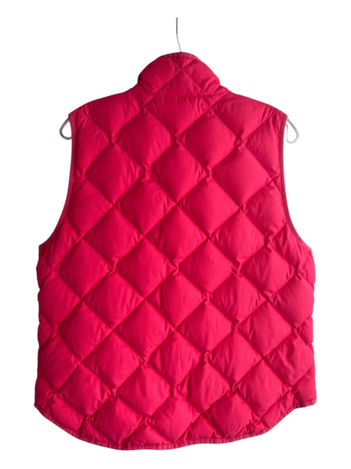 J Crew Size Large Pink Polyester High Neck double zip Front Pocket Vest Pink / Large