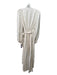 Shona Joy Size 10 White Cupro & Viscose Wrap Long Sleeve Tie Waist belt Dress White / 10