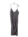 Shona Joy Size 14 Grey Polyester Sleeveless Split Back Zip Maxi Dress Grey / 14