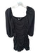 Abercrombie & Fitch Size S Black Polyester Long Balloon Sleeve Dress Black / S