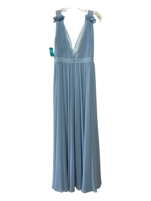 Ieena for Mac Duggal Size 2 Pale Blue Polyester V Neck & Back Sleeveless Gown Pale Blue / 2