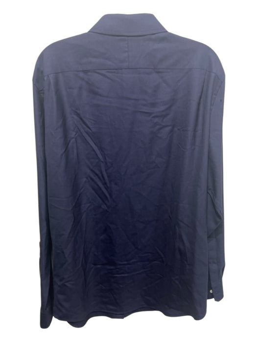 Todd Snyder Size 16 Blue Cotton Blend Solid Button up Men's Long Sleeve Shirt Blue / 16