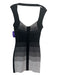 Herve Leger Size S Gray & Black Bandage Sleeveless Body Con Knee length Dress Gray & Black / S