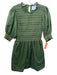 Hill House Size M Green Cotton 1/2 Puff Sleeve Smocked Bodice Knee Length Dress Green / M