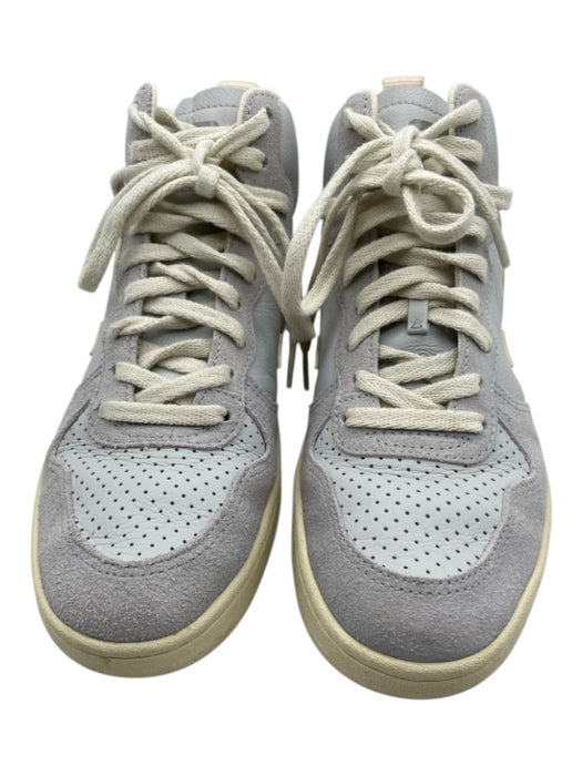 Veja Shoe Size 9 Light Blue Leather Fabric Block lace up High Top Sneaker Shoes Light Blue / 9