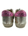 Golden Goose Shoe Size 40 Silver & Pink Leather Lace Up Glitter Shine Sneakers Silver & Pink / 40