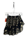 Love Shack Fancy Size P Black & Gold Viscose Blend Elastic Waist Asymetric Skirt Black & Gold / P