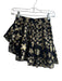 Love Shack Fancy Size P Black & Gold Viscose Blend Elastic Waist Asymetric Skirt Black & Gold / P