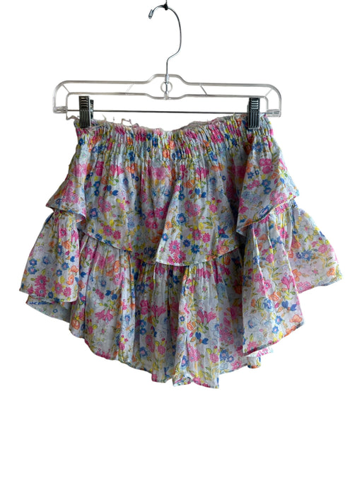 Love Shack Fancy Size P Pink & blue Viscose Blend Elastic Waist Tiered Skirt Pink & blue / P