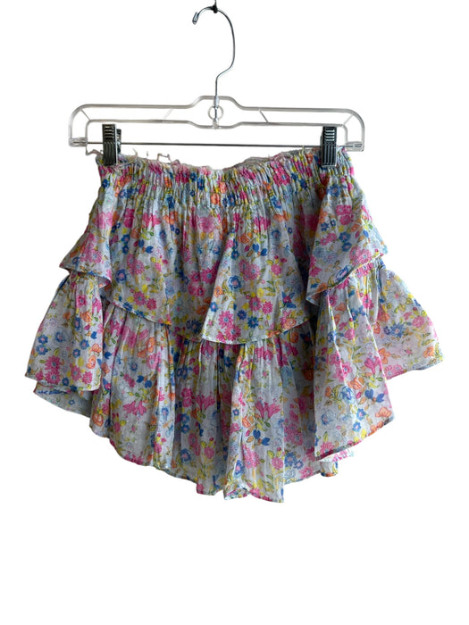 Love Shack Fancy Size P Pink & blue Viscose Blend Elastic Waist Tiered Skirt Pink & blue / P