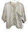Free People Size S Beige & Multi Cotton Blend Contrast Stitch Sweater Beige & Multi / S