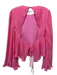 Lovers and Friends Size XS Pink Polyester Accordian Pleats Long Flare Sleeve Top Pink / XS