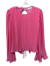 Lovers and Friends Size XS Pink Polyester Accordian Pleats Long Flare Sleeve Top Pink / XS