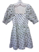 Hill House Size S White & Green Polyester Blend Floral Embroidered Dress White & Green / S