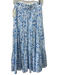 Hill House Size XS/S White & Blue Cotton Shirred Back Maxi Skirt Set White & Blue / XS/S