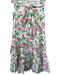 Hill House Size XS White, Green & Pink Cotton Blend Floral Knot Front Skirt Set White, Green & Pink / XS