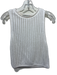 Alice + Olivia Size XS White Linen & Cotton Open Knit Sleeveless Rolled Neck Top White / XS